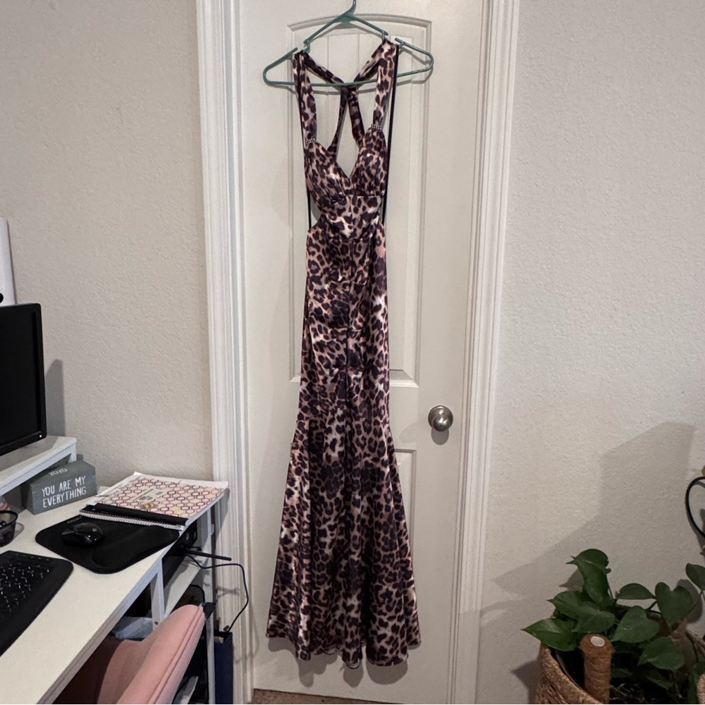 Cheatah print formal dress